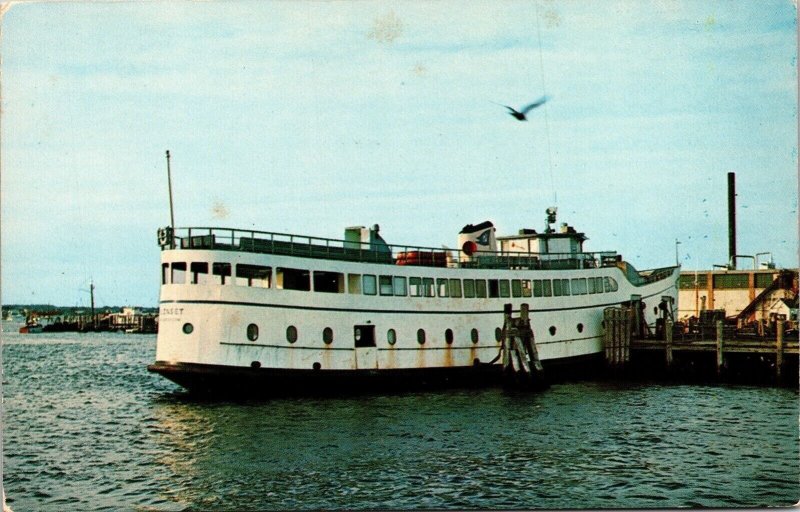 Ferryboat Quonset New London Point Judith Block Island Postcard UNP VTG Unused 