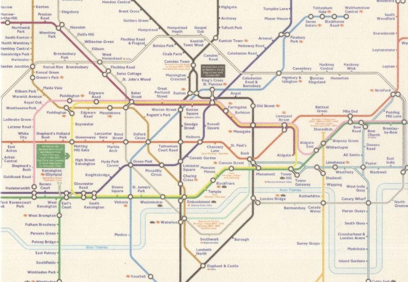 London Tube Map Underground Train Postcard