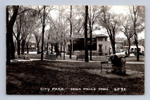 RPPC CITY PARK IOWA FALLS IOWA REAL PHOTO POSTCARD (c.1950s)