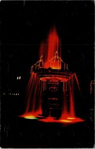 Victoria BC Centennial Fountain Night Unused Postcard G98