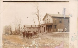 J61/ Aurora Ohio RPPC Postcard c1910 C.R. Harmon & Sons Store Wagon 317