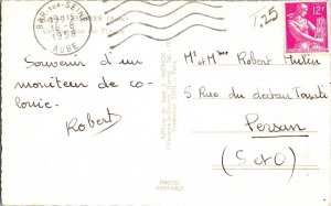 Bar Sur Seine c1958 Aube PM Vintage Postcard 12F Postes Cancel WOB Note Vintage 