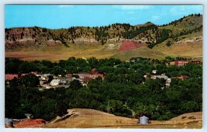 SPEARFISH, SD South Dakota ~ BIRDSEYE VIEW of TOWN c1950s  Postcard