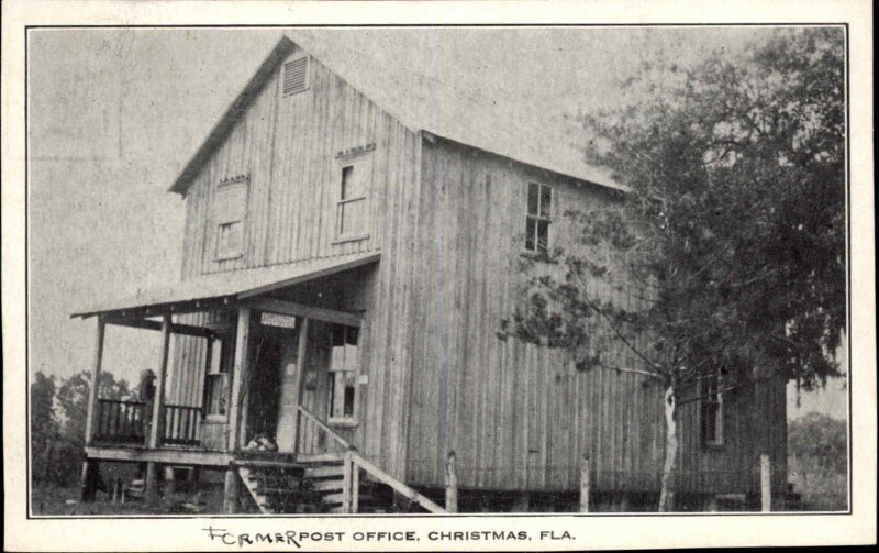 Christmas FL Post Office c1915-20s Postcard