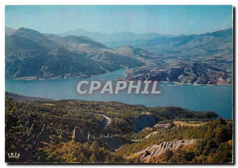 Postcard Modern Serre Poncon H A The Canteloube Bay and Demoiselles wearing t...