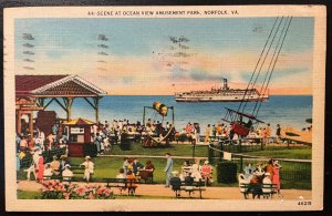 Vintage Postcard 1941 Ocean View Amusement Park, Norfolk, Virginia (VA)
