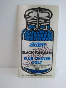 Black Sabbath Blue Oyster Cult 1980 Vintage Radio Jam Pass Original Heavy Metal 