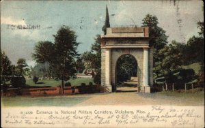 Vicksburg Mississippi MS National Military Cemetery c1910 Vintage Postcard