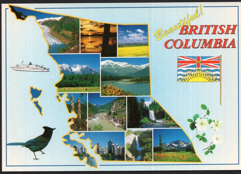 Canada Beautiful British Columbia ~ MAP - MultiView - Cont'l