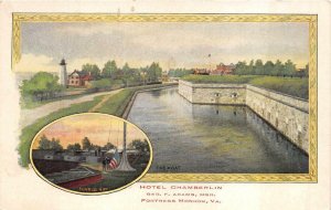 HOTEL CHAMBERLAIN THE MOAT LIGHTHOUSE FORTRESS MONROE VIRGINIA POSTCARD (c.1907)