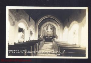 RPPC CHULA VISTA CALIFORNIA GLEN ABBEY MEMORIAL PARK CHURCH INTERIOR POSTCARD
