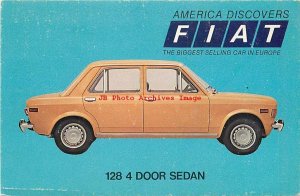 Advertising Postcard, Fiat 128 4 Door Sedan