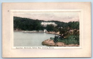 Hamilton Bermuda Postcard Saltus Bay showing Soncy c1910 Unposted Antique