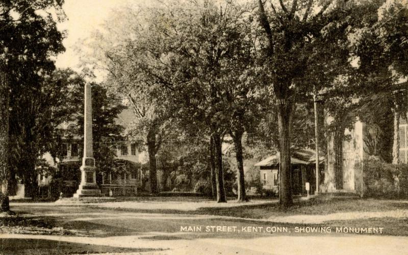 CT - Kent. Main Street showing Monument