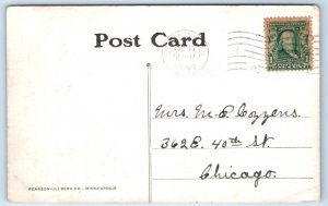 STERLING, Illinois IL ~ CARNEGIE LIBRARY 1907 Whiteside County Postcard