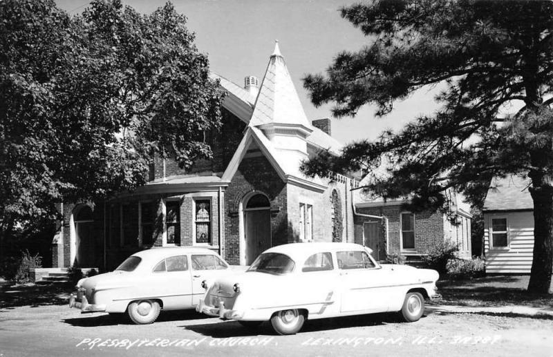 Lexington Illinois Presbyterian Church Real Photo Antique Postcard K57821