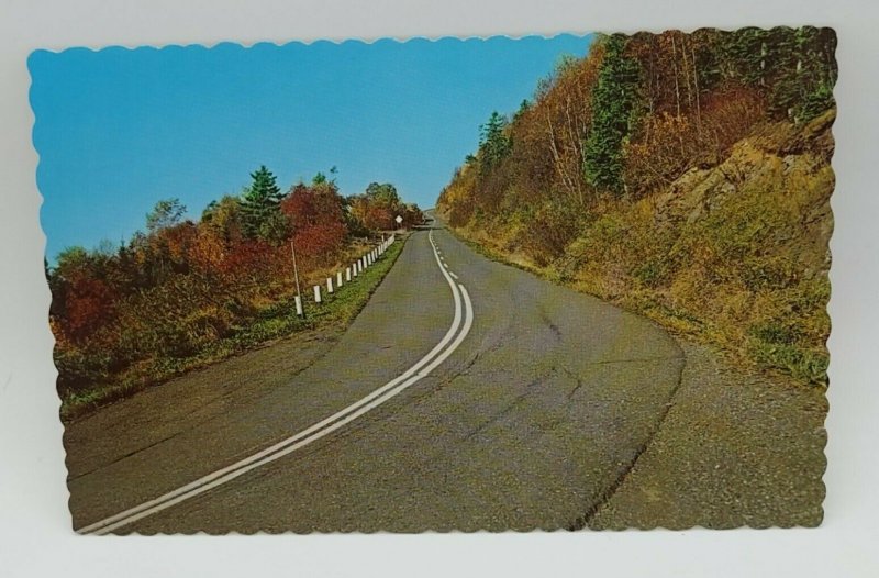Postcard Carleton Quebec Canada 1987 Autumn Fall Drive Landscape Diecut 2101