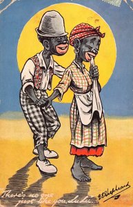 Love Romance 1910 G.S. Shepheard Art Native Couple Moonlight postcard B928