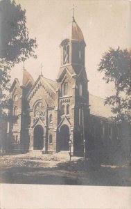 Naponee Minnesota ? Church Exterior Real Photo Vintage Postcard AA62313