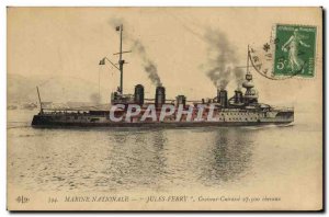 Postcard Old Ferry Boat Cruiser Jules Breastplate