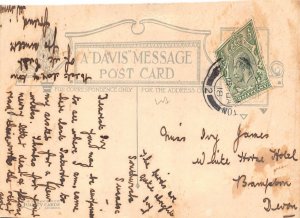 Davis Message 1918 Pen Letter I'm Going To Write You soon vintage postcard