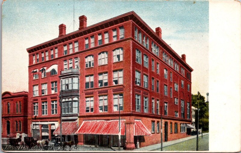 Postcard Mellen House in Fall River, Massachusetts