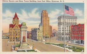 New York Syracuse Clinton Square and StateTower Building From Post Office