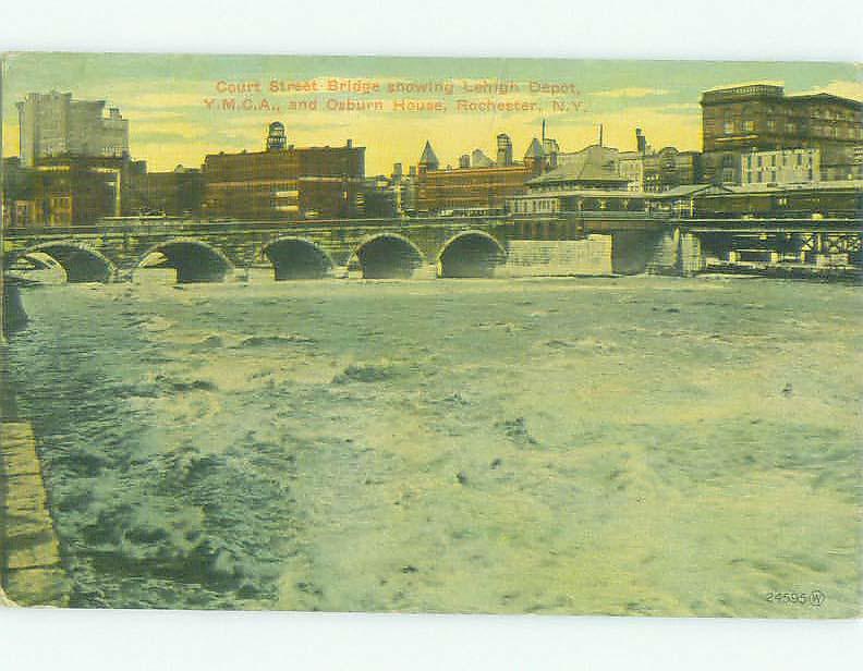 Divided-Back BRIDGE SCENE Rochester New York NY HJ1476