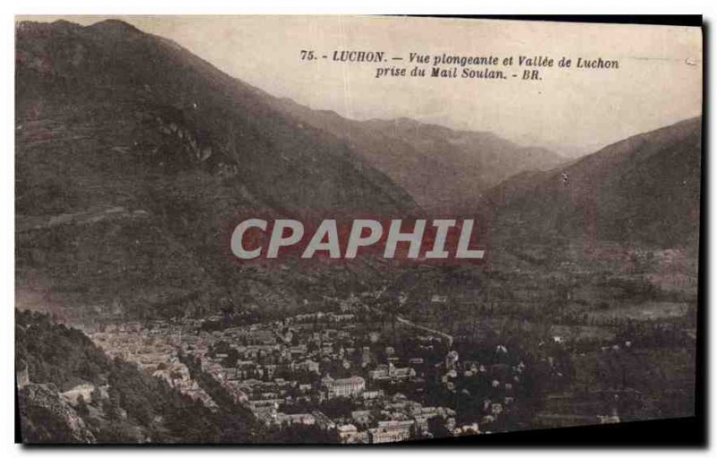 Old Postcard Luchon View plogeante Vallee de Luchon jack Mail Soulan