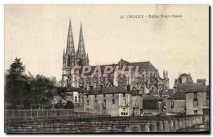 Old Postcard Cholet Eglise Notre Dame