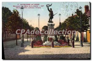 Old Postcard Our Lady of Lisse's War Dead Monument Felix Laffineur Hirson