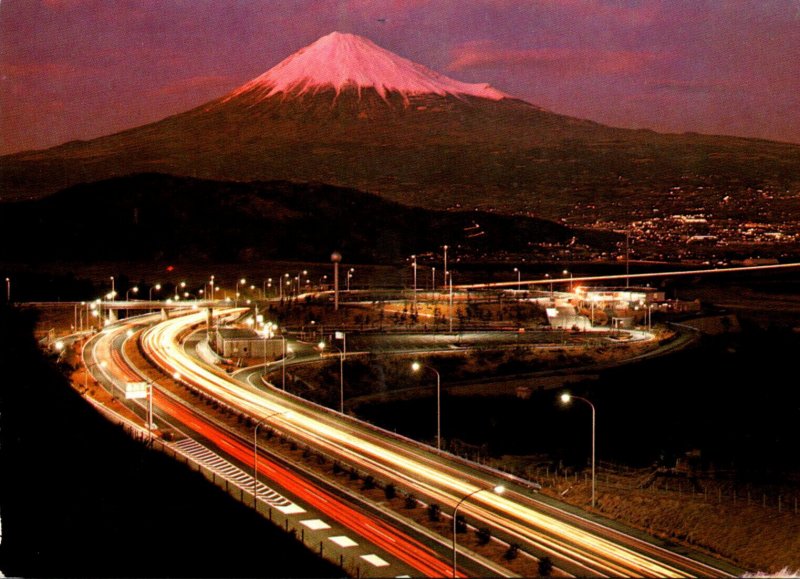 Japan Tomai Highway and Mount Fuji At Night 1997