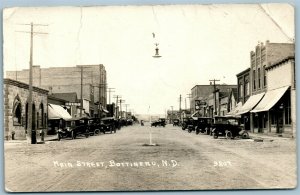 BOTTINEAU N.DAKOTA MAIN STREET ANTIQUE REAL PHOTO POSTCARD RPPC