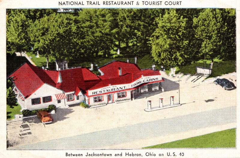 Ohio Hebron The National Trail Restaurant and Tourist Court 1955