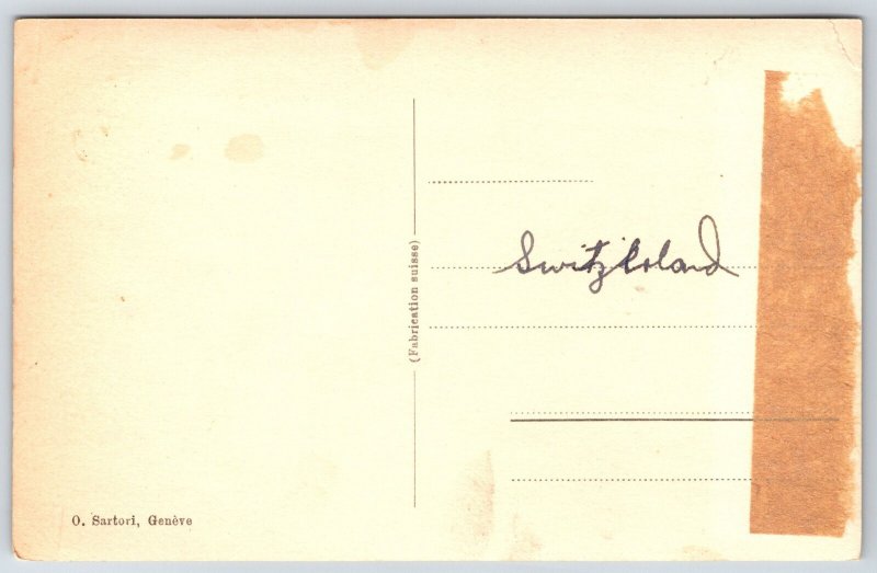 RPPC~Switzerland~Tomb Of Duke Of Rohan @ Cathedral St-Pierre~Real Photo Postcard