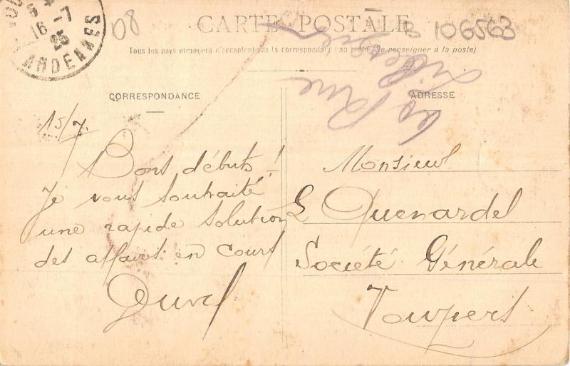 B106563 France Givet La Meuse et le Quai des Remparts