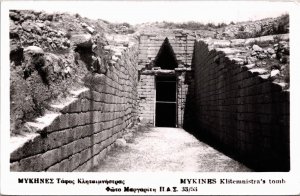 Greece Mykines Klitemnistra's Tomb Vintage RPPC C170