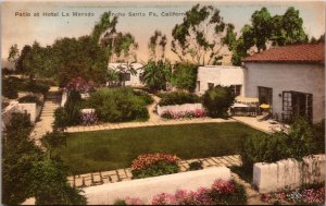 Patio At Hotel La Morada, Rancho Santa Fe, California Postcard