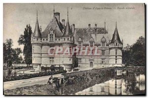 Old Postcard Chateau d'Azay le Rideau Eastern Facade