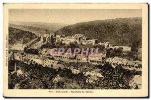 Old Postcard Bouillon Panorama du Chateau