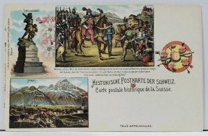 Suisse Historic Switzerland c1898 TELL'S APPELSCHUSS no 294 Postcard L7