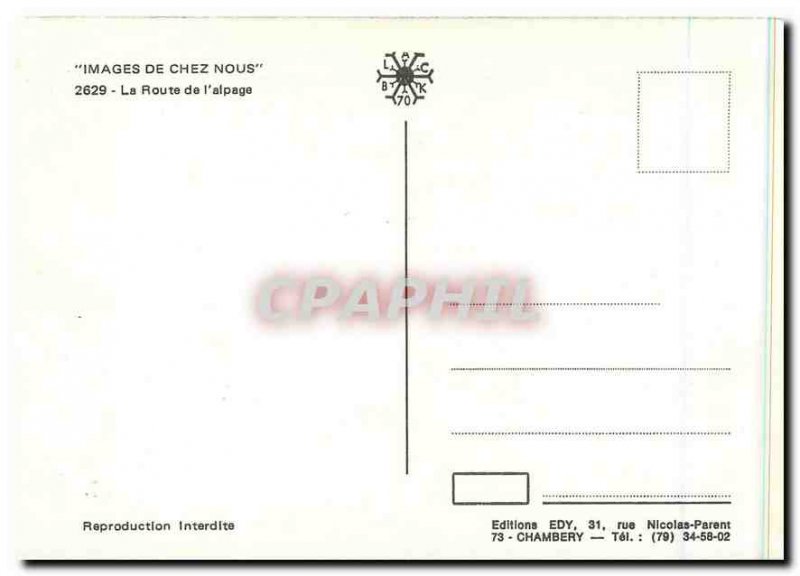 Postcard Modern Image Chez Us Route Alpine