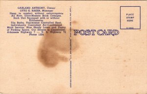 Linen Postcard Parkway Court in Hot Springs National Park, Arkansas