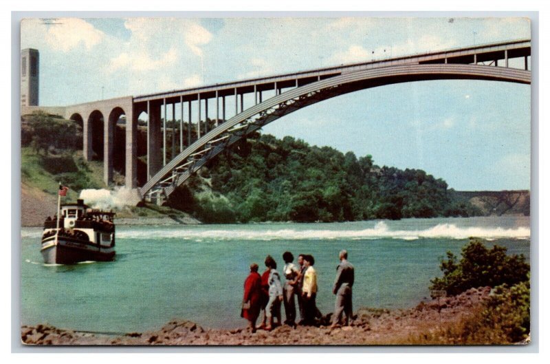 Maid of the Mist Under Rainbow Bridge Niagara Falls NY UNP Chrome Postcard P27