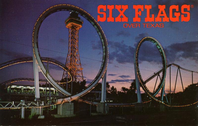 TX - Arlington. Six Flags Over Texas. Roller Coaster 