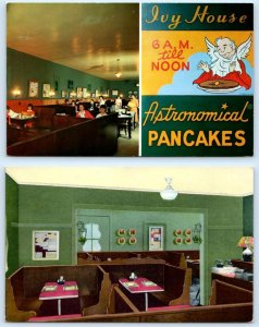 2 Postcards WILLIAMSBURG, VA ~ Rutledges' IVY HOUSE Astronomical Pancakes