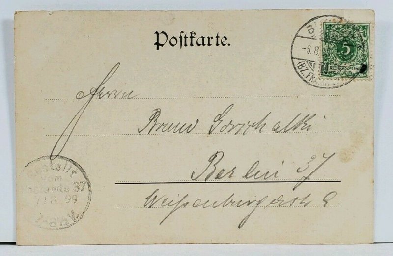 Germany Gruss aus Buckow Märkischen Schweiz Teufelsbruke 1899 Berlin Postcard L1