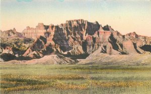 Albertype Ancient Architecture Badlands South Dakota 1930s Postcard 7336