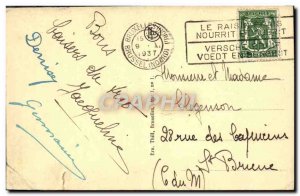 Old Postcard Brussels Jet D & # 39Eau At Park And Parliament