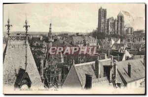 Postcard Bourges Old Panorama